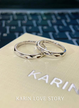 KARIN卡琳 永恒誓约对戒情侣款纯银999足银戒指原创轻奢小众设计