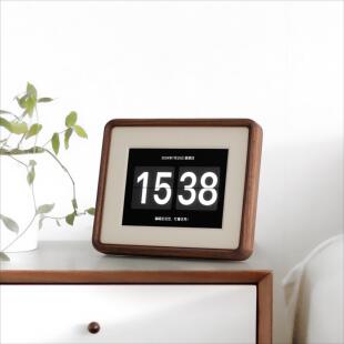 ipad平板电子时钟实木相框改造老mini变黑胡桃框相册支架摆台相架