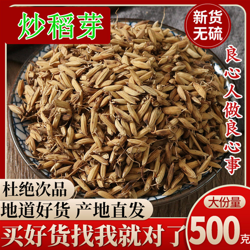 新货炒稻芽500g包邮谷芽 炒稻芽中药材炒谷芽可搭炒麦芽和回奶茶