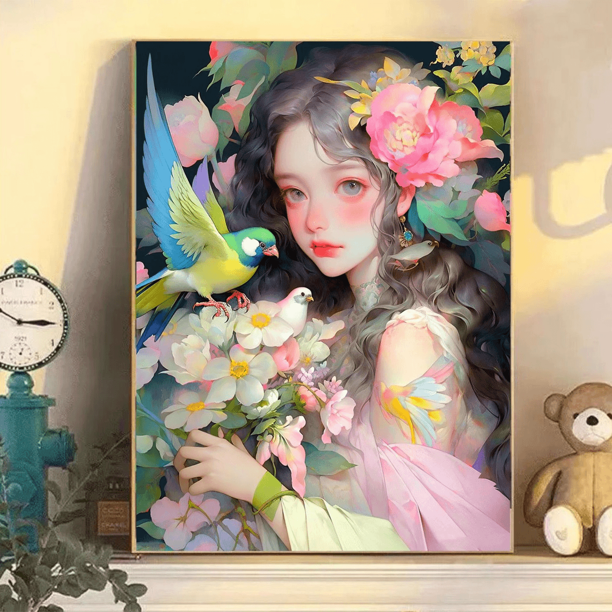 花宴少女木质唯美高级感成人益智减压拼图玩具300/500/1000片礼物