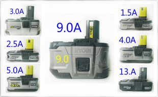 2.5 1.5 3.0 4.0 9.0 正品 5.0 良明RYOBI利优比18V高容量电池1.3