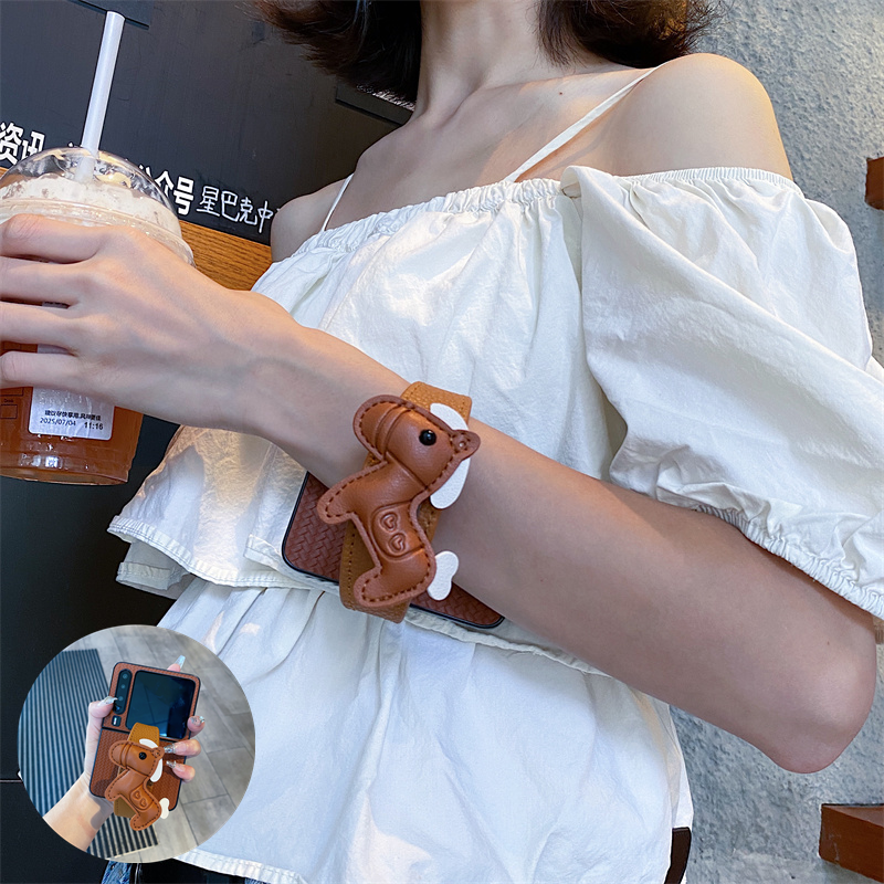 适用三星zflip7手机壳卡通手腕带