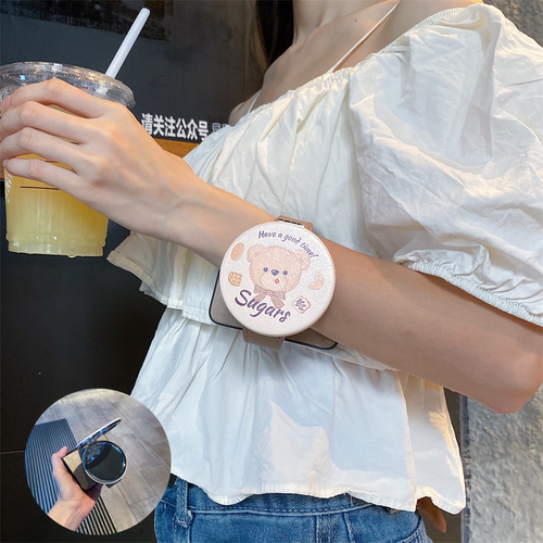 小熊镜子腕带适用小米mixflip2手机壳OPPOfindn3flip小折叠屏N2夏日新品vivoxflip女款三星zflip7/6个性5潮FE