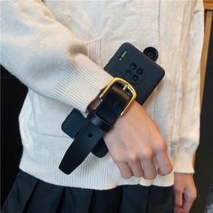 戚薇李晟真皮腕带适用华为mate80Pro手机壳50防摔40pro牛皮层30保护套p60软pura70硅胶荣耀magic7/8高端WINRT