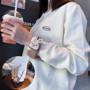 w24适用小米mixflip2秋冬可爱原创女新款 毛绒兔子手腕带斜挎适用三星zflip7手机壳FE折叠屏6 5防摔4硬壳w25