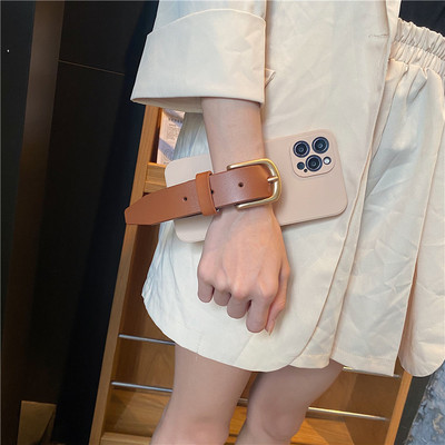 软胶真皮适用苹果15promax手机壳