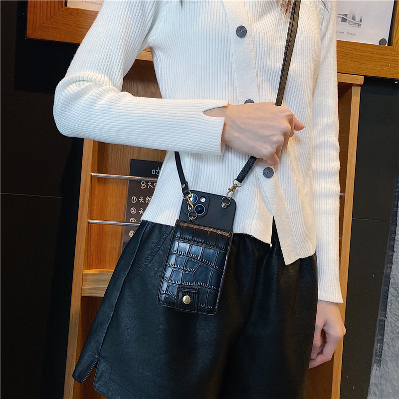 镜子零钱包斜挎华为mate70手机壳