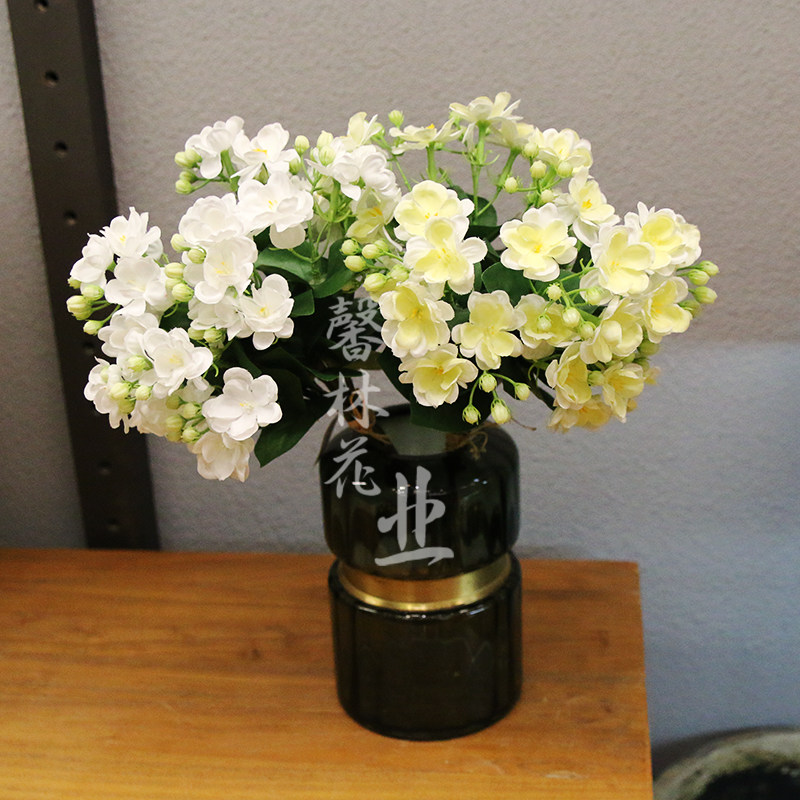手札茉莉花仿真假花绢花长寿花圆锥石头花手捧花室内客厅插花摆件