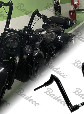 Badecc原创哈雷改装2英寸犀牛角车把哈雷路王豪雅继承者改装车把