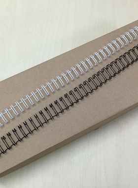 双线圈 白色装订铁圈 黑色台历圈 34孔铁圈 3：1银色铁圈