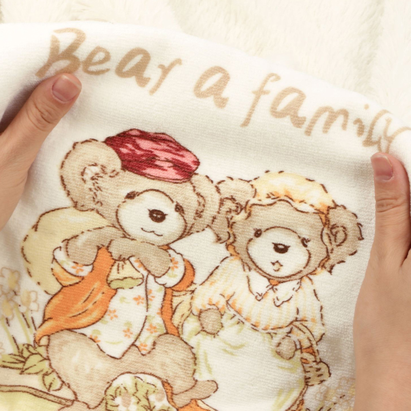 韩国进口擦脸毛巾儿童可爱纯棉卡通童巾洗脸巾手巾不褪色不起球