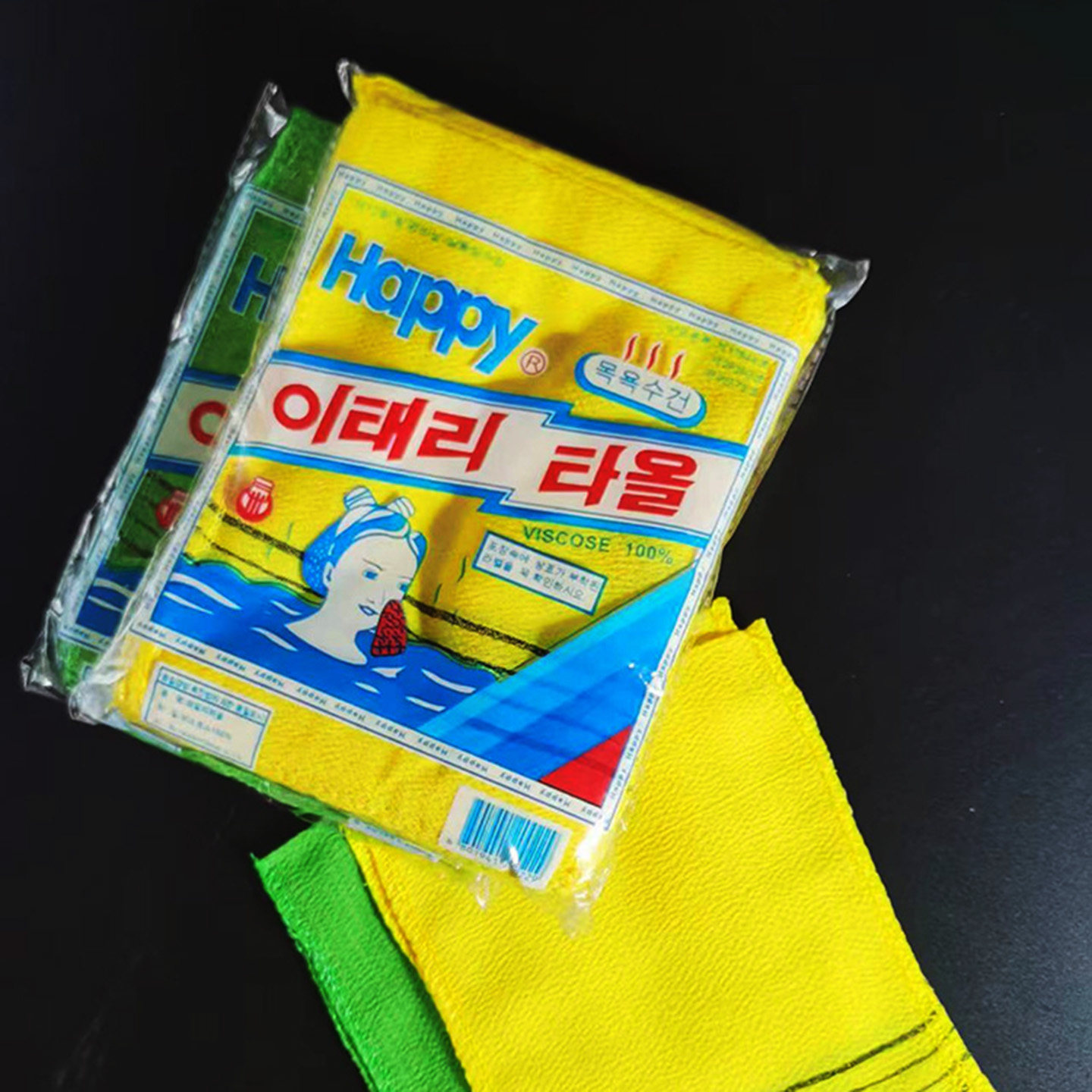 韩式单层双面洗澡巾出口订单搓澡巾家用延吉澡巾浴池专用沐浴手套