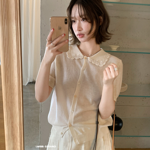 IMISS-26年早春韩标高品质羊毛翻领针织开衫(含100羊毛)R01290