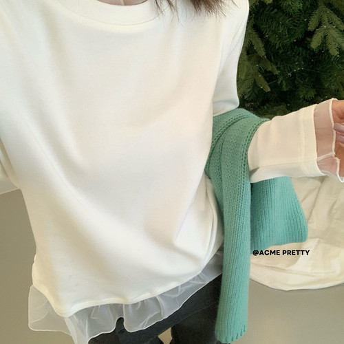 ACME PRETTY-打底神器超级百搭单穿版型超推荐很遮肉长袖T恤F1530