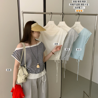 ACME PRETTY-26年夏上新斜肩百搭显瘦休闲针织衫A8721#