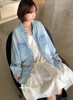 IMISS-春上新简约气质翻领牛仔外套R6068