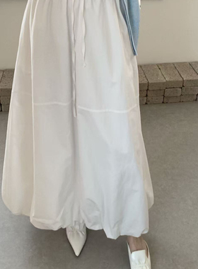 ULOUR/U粒-系撞色设计款花苞裙搭配针织衫温柔又韩气半身裙95293