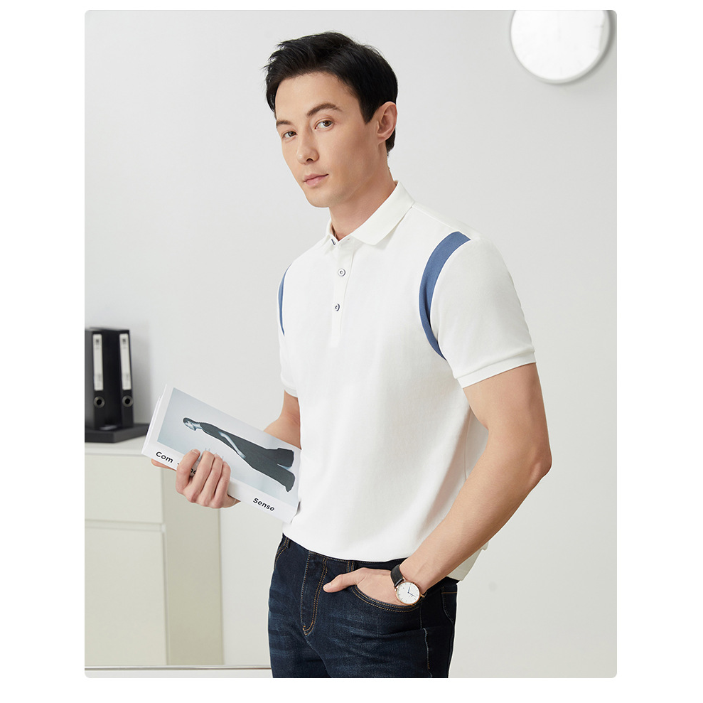 普洛克新款现货男T恤 商务休闲棉Polo衫短袖t恤翻领针织衫1