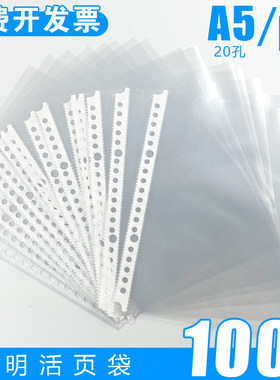 文件袋A5透明20孔插页防尘替芯