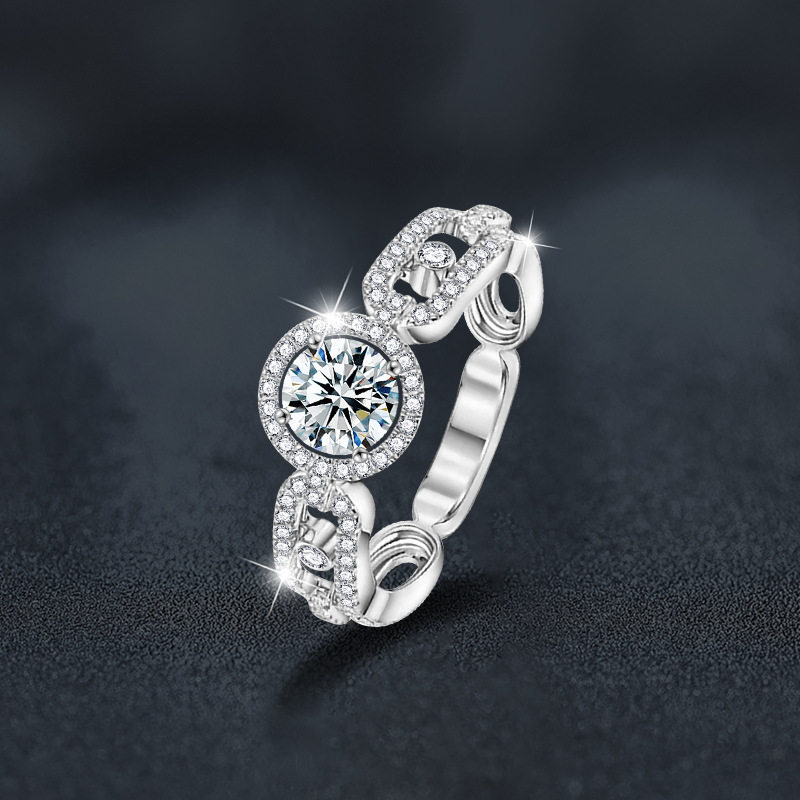 莫桑石S925纯银梅家高版本戒指女时尚高级感灵动几何指环跨境专供,饰品/流行首饰/时尚饰品新,银饰戒指,淘宝优惠券,粉丝福利购,淘宝优惠卷