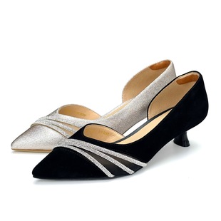 HARSON哈森2026新款尖头细跟侧空水钻网纱凉鞋浅口单鞋女HM267916