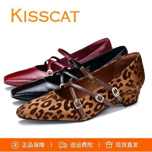 接吻猫坡跟玛丽珍鞋女K76542A-10