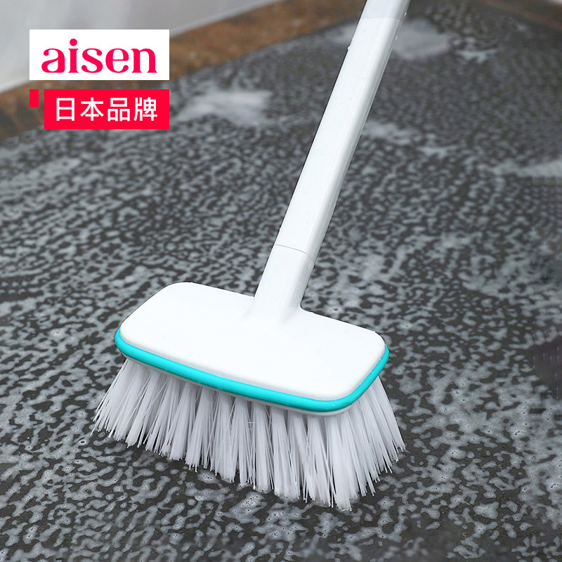 日本AISEN地板刷长柄家用清洁刷浴室地砖清洁刷瓷砖刷浴缸刷子