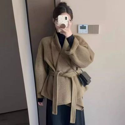 时髦宽松型单件中国气质温柔外套