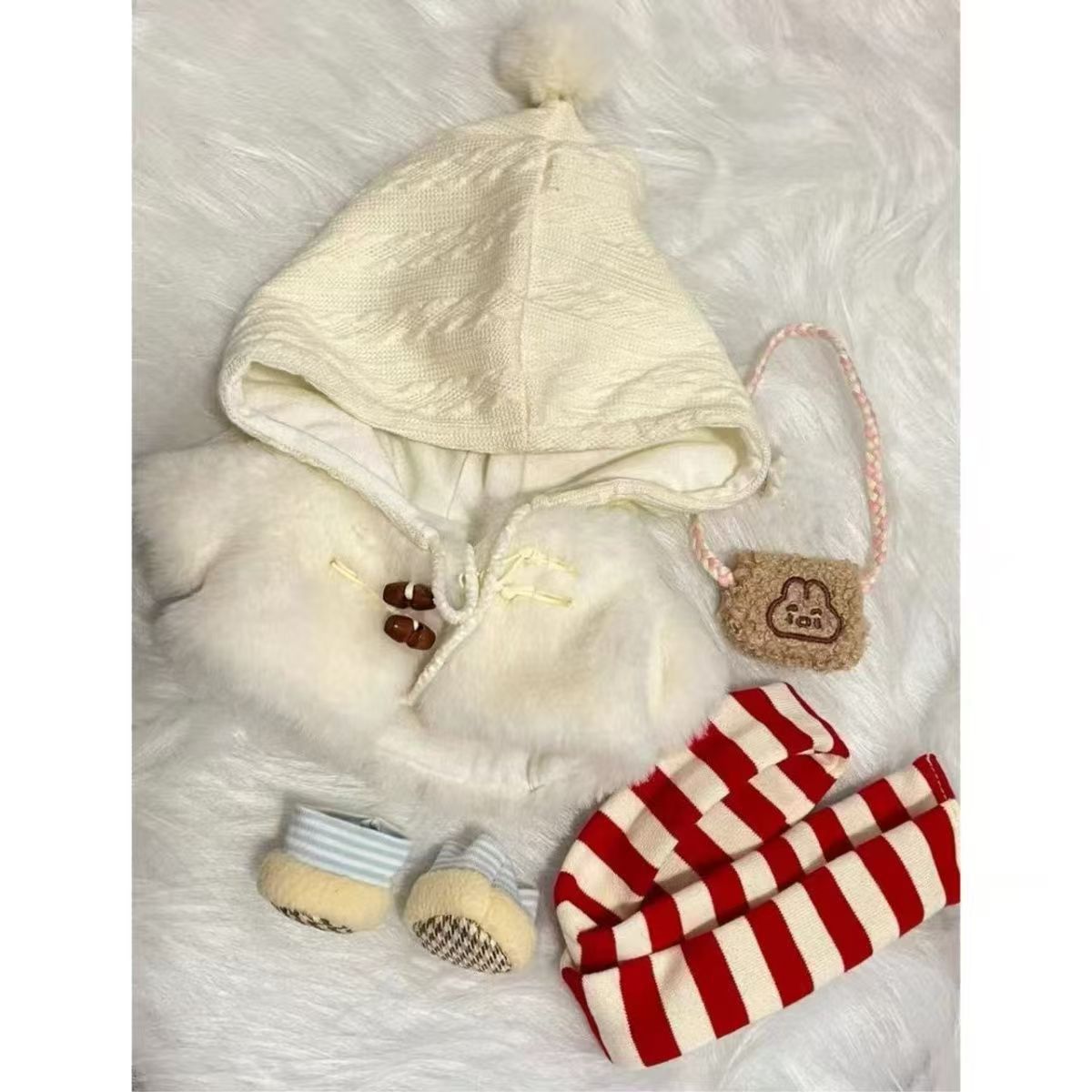 10cm20cm姜饼兔星星树套装20cm棉花娃娃正常体海星体换装娃衣