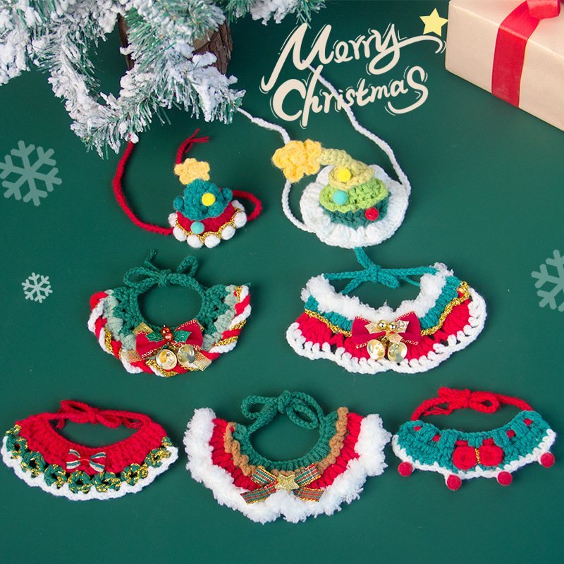 圣诞节娃衣KT猫娃娃拉布布圣诞衣服10/20cm玩偶配饰手工编织娃衣