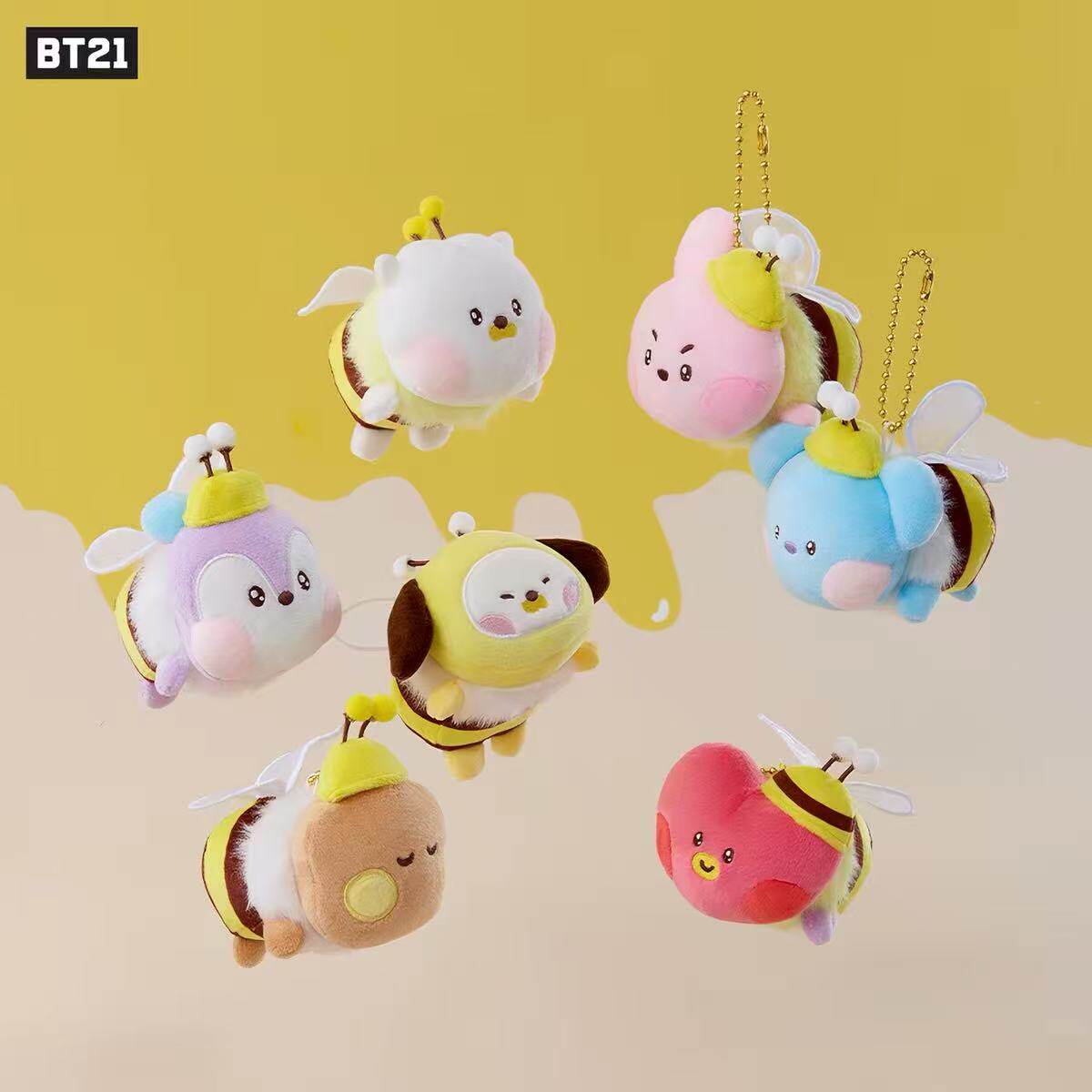 BT21 mini minini HONEY BEE 系列 玩偶钥匙扣 LINE FRIENDS