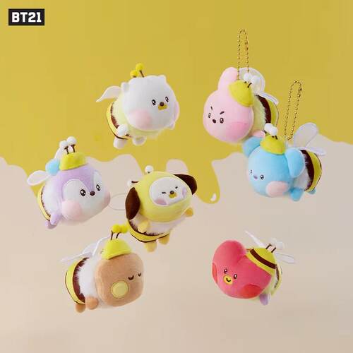 BT21 mini minini HONEY BEE 系列 玩偶钥匙扣 LINE FRIENDS