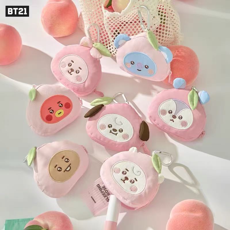 LINEFRIENDSBT21PEACH收纳袋