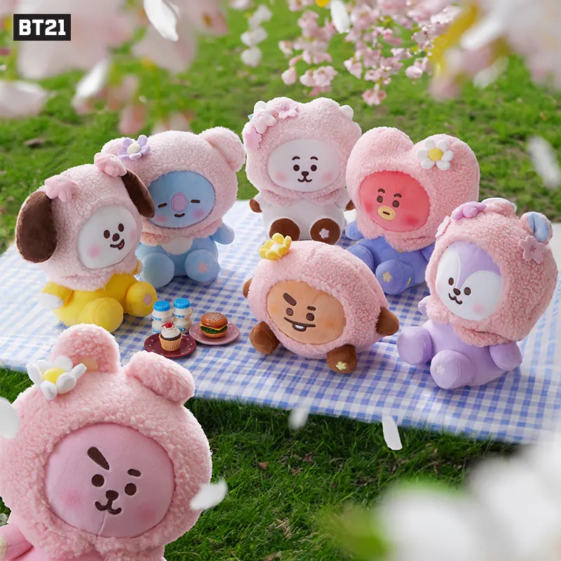 BT21防弹少年团SPRING DAY系列坐姿公仔毛绒玩偶可爱玩具娃娃礼