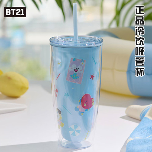BT21SUMMER吸管杯冷饮水杯