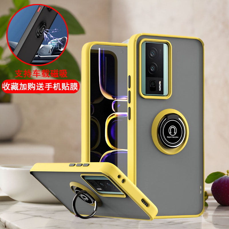适用红米K60Pro手机壳新款Redmik50/k50pto硅胶磨砂硬壳k40个性创意高端男潮女k40s全包防摔指环支架保护套5G