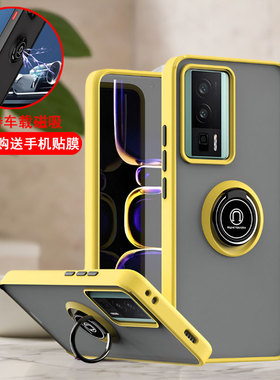 适用红米K60Pro手机壳新款Redmik50/k50pto硅胶磨砂硬壳k40个性创意高端男潮女k40s全包防摔指环支架保护套5G