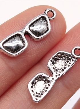 10个/包 21x7mm 古银色锌合金材质 眼镜吊坠 ABD-C13859