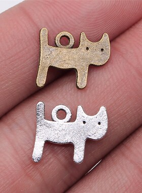 20个/包 14x12mm 多色DIY饰品配件 猫咪吊坠 ABD-C10377
