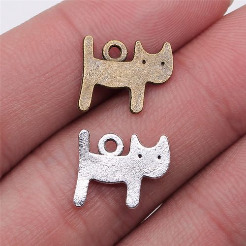 20个/包 14x12mm 多色DIY饰品配件 猫咪吊坠 ABD-C10377
