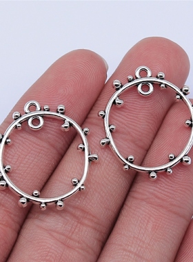 10个/包 26x24mm 古银色锌合金材质 耳环连接件 ABD-C14518