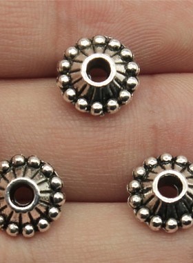 10个/包 10x10x4mm 多色锌合金材质 隔位珠 ABD-C12867