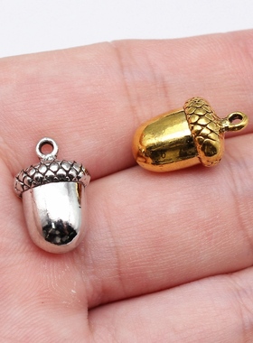 5个/包 17x10x11mm 多色锌合金 橡果吊坠橡子吊坠 ABD-C16341
