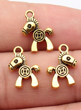 20个/包 14x10mm 多色 DIY饰品配件 马上有钱吊坠 ABD-C16770