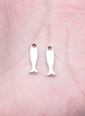 20个/包 16x5mm 古银色锌合金材质 小鱼吊坠 ABD-C11602