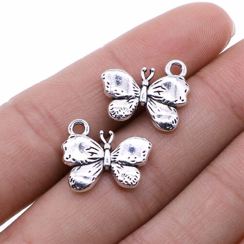 10个/包 15x18mm 多色DIY饰品配件蝴蝶吊坠 ABD-C13288