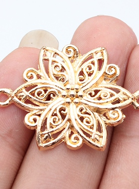 10个/包 39x28mm 多色 DIY饰品配件 花朵连接件 ABD-C12302