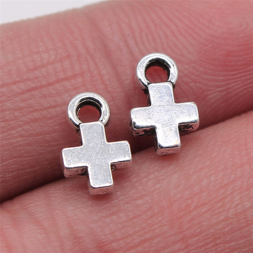 20个/包 7x10mm 多色 DIY饰品配件 小十字架吊坠 ABD-C13637