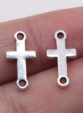 20个/包 8x15mm 多色 DIY饰品配件 十字架连接件 ABD-C13458