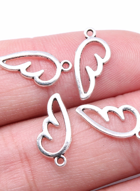 40个/包 16x8mm 多色 锌合金材质 天使翅膀吊坠 ABD-C15046